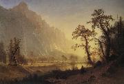 Bierstadt Albert Sunris,Yosemite Valley oil on canvas